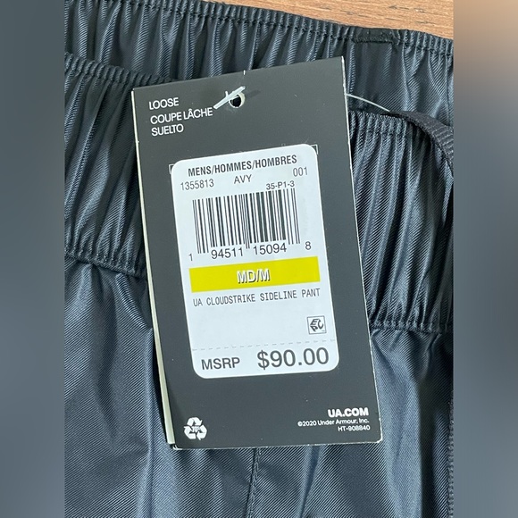 Under Armour Cloudburst Sideline Pants 'Black' (size us mens M) - Picture 5 of 9
